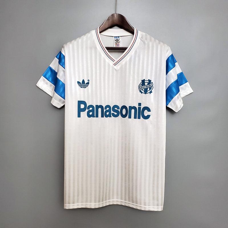 Camiseta Olympique de Marseille Retro 1990 - Blanco