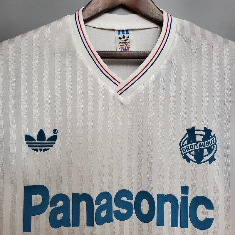 Camiseta Olympique de Marseille Retro 1990 - Blanco