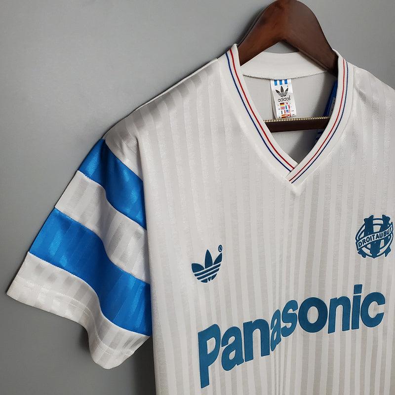 Camiseta Olympique de Marseille Retro 1990 - Blanco