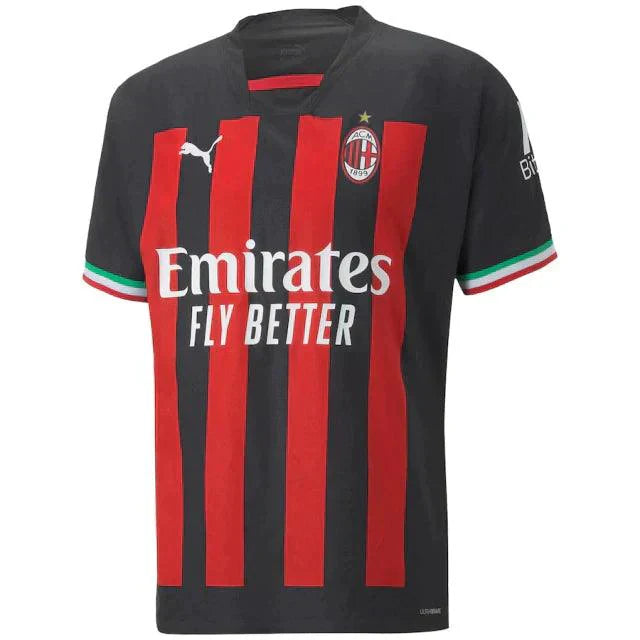 Camisa Milan Home 22/23 s/n° Hincha Masculino - Rojo e Negro