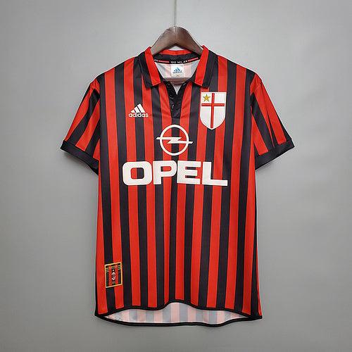 Camiseta Milan Retro 1999/2000 - Rojo/Negro