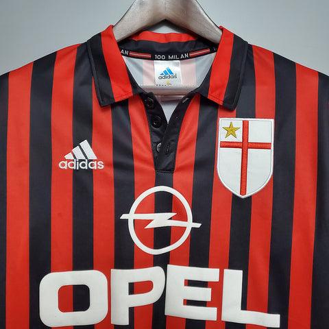 Camiseta Milan Retro 1999/2000 - Rojo/Negro