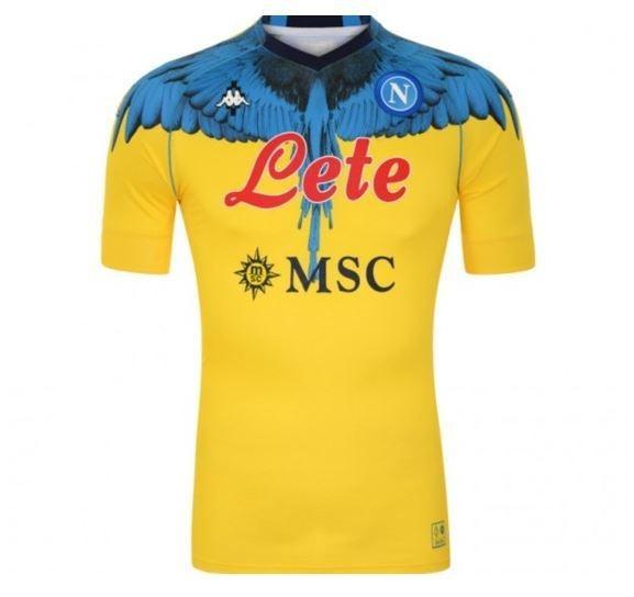 Camisa Napoli 21/22 Kappa x Marcelo Burlon - Amarillo