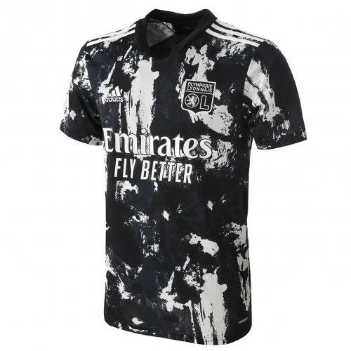 Camisa Olympique Lyon III 21/22 Adidas - Blanco y Negro