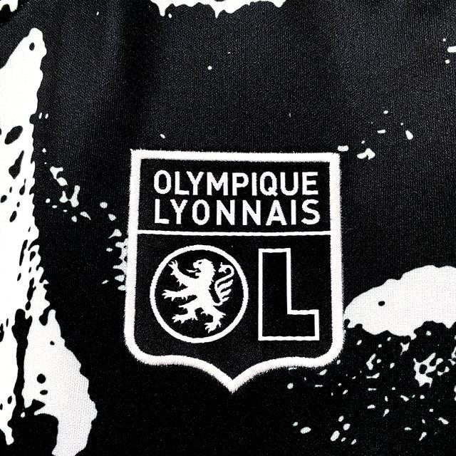 Camisa Olympique Lyon III 21/22 Adidas - Blanco y Negro