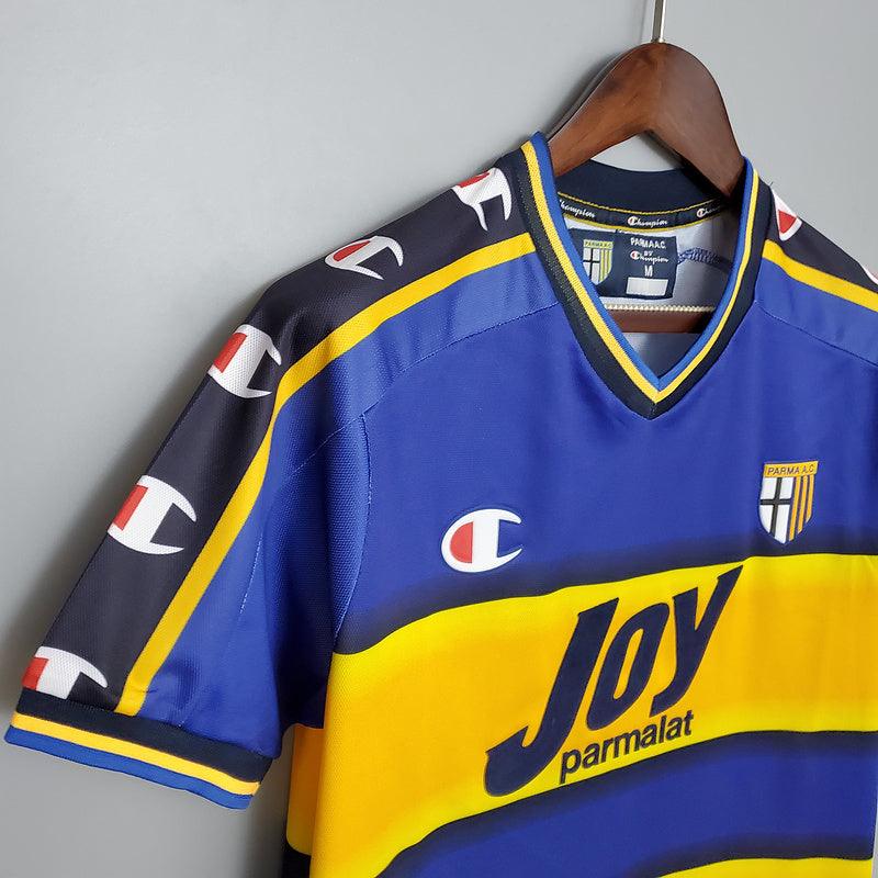 Camiseta Parma Retro 2001/2002 Champion - Azul/Amarillo