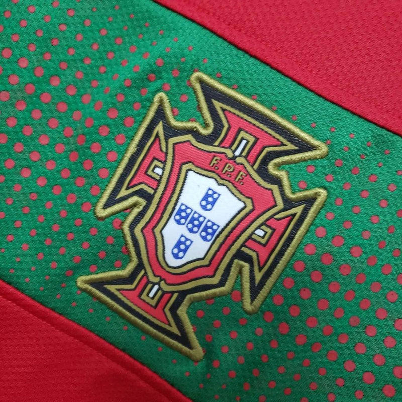 Camiseta Portugal Retro 2010 - Rojo/Verde