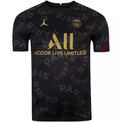 Camisa Pré-jogo PSG 20/21 Jordan - Negro e Dorado