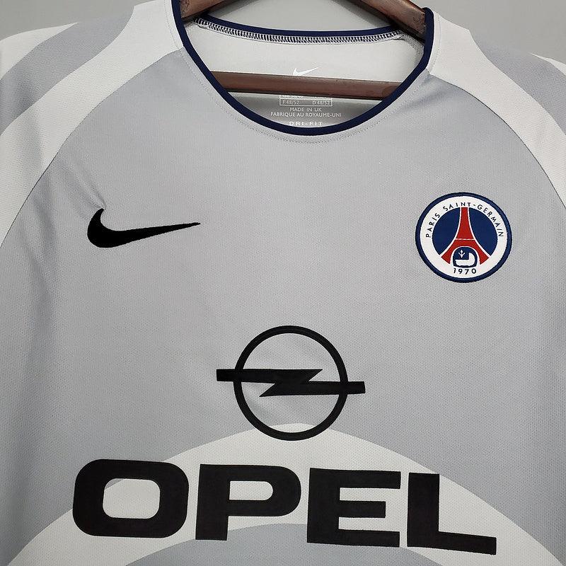 Camiseta PSG Retro 2001/2002 - Blanco/Gris