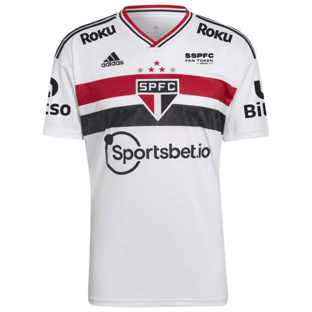 Camisa São Paulo I [Con Patrocinios] 22/23 Adidas - Blanco