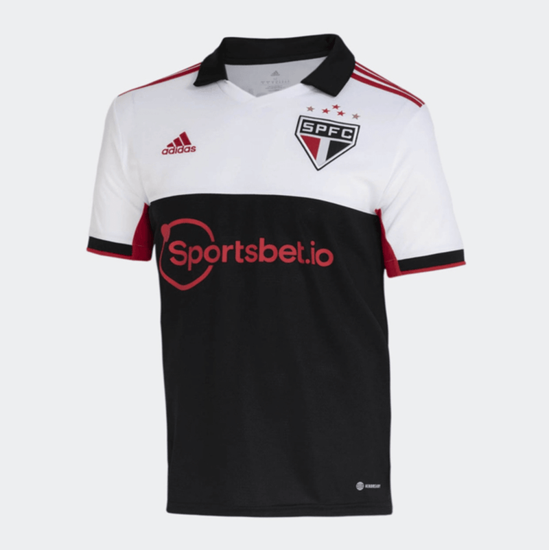 Camisa São Paulo III 22/23 Adidas - Blanco y Negro