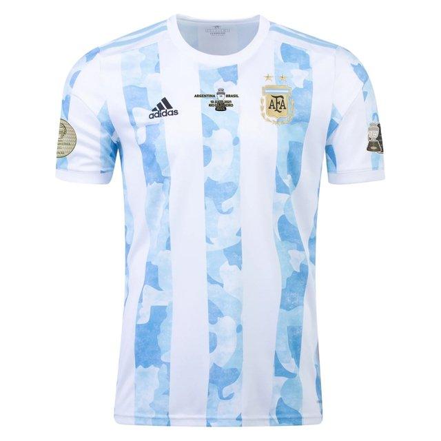 Camisa Seleccion Argentina I [Final Copa América] 21/22 Adidas - Azul e Blanco