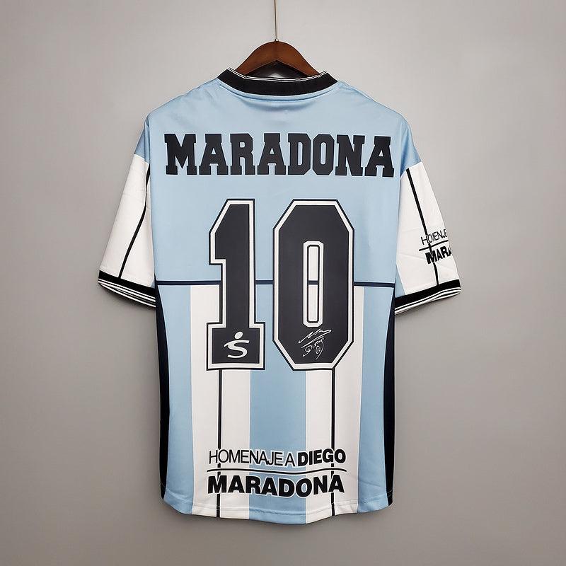 Camiseta Selección Argentina Retro 2001 - Azul/Blanco