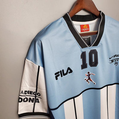 Camiseta Selección Argentina Retro 2001 - Azul/Blanco