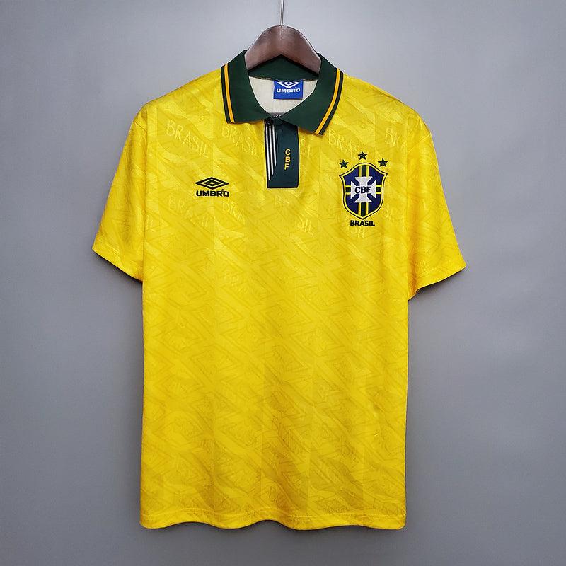 Camiseta Selección Brasil Retro 1991/1993 - Amarillo