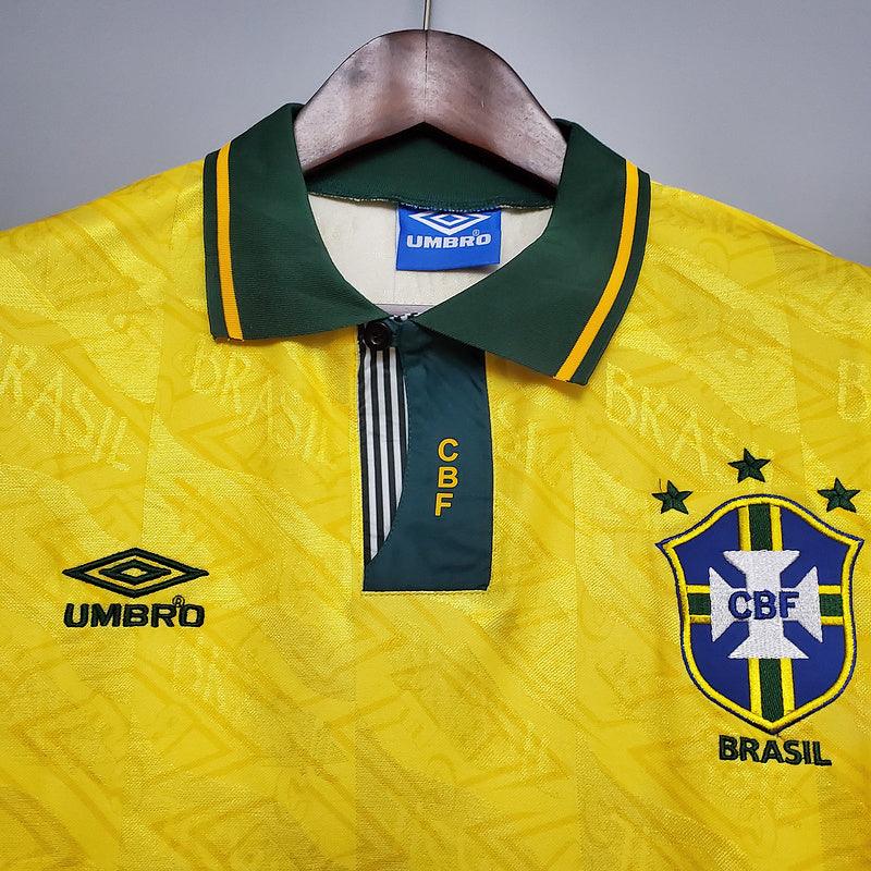 Camiseta Selección Brasil Retro 1991/1993 - Amarillo