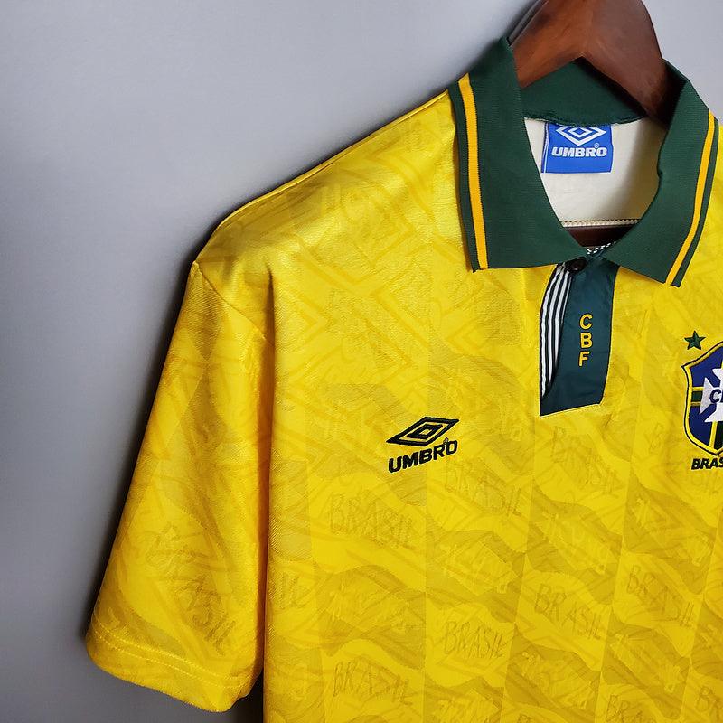 Camiseta Selección Brasil Retro 1991/1993 - Amarillo