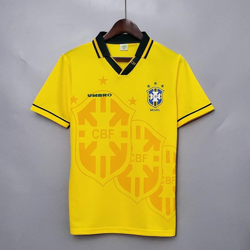 Camiseta Selección Brasil Retro 1993/1994 - Amarillo