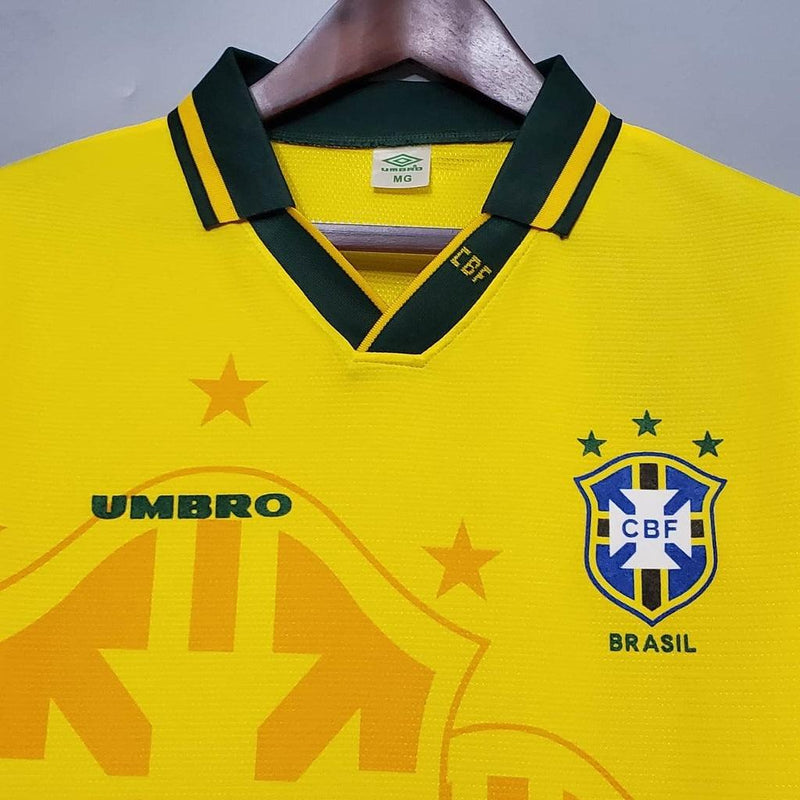 Camiseta Selección Brasil Retro 1993/1994 - Amarillo