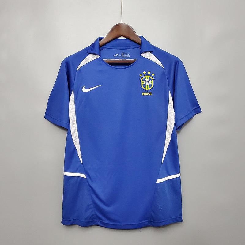 Camiseta Selección Brasil Retro 2002 - Azul