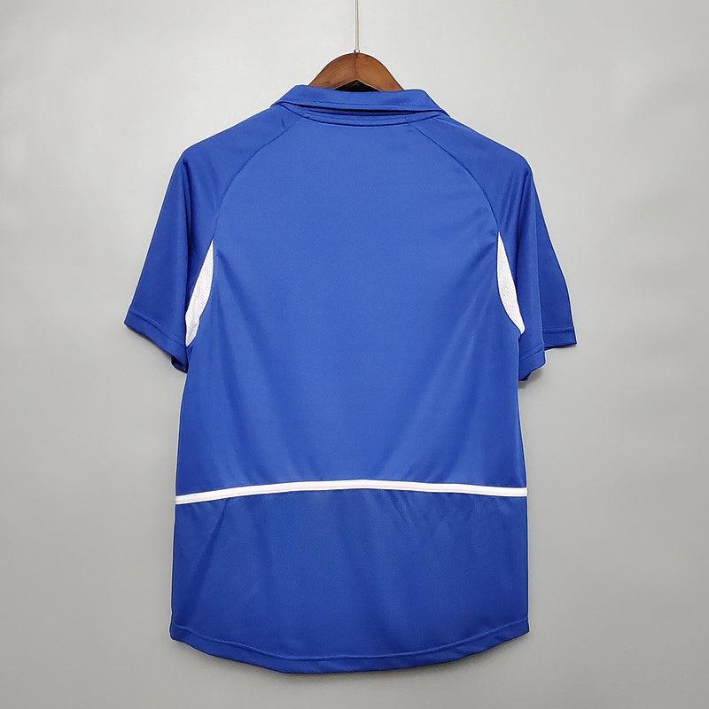 Camiseta Selección Brasil Retro 2002 - Azul