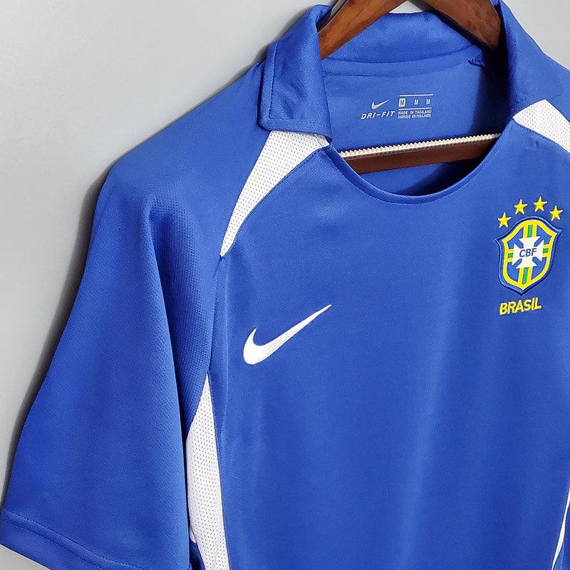 Camiseta Selección Brasil Retro 2002 - Azul