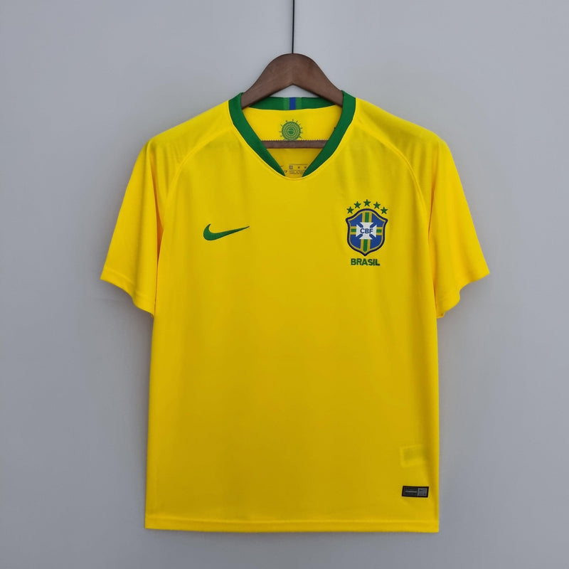 Camiseta Selección de Brasil Retro 2008 - Amarillo