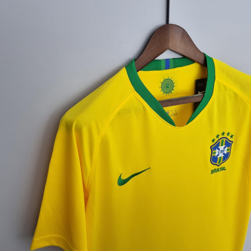 Camiseta Selección de Brasil Retro 2008 - Amarillo