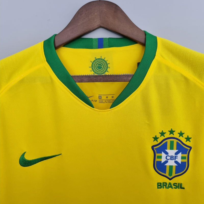 Camiseta Selección de Brasil Retro 2008 - Amarillo