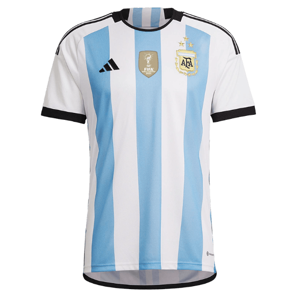 Camisa Seleccion da Argentina I [Patch Copa do Mundo] 2022 Adidas - Azul e Blanco