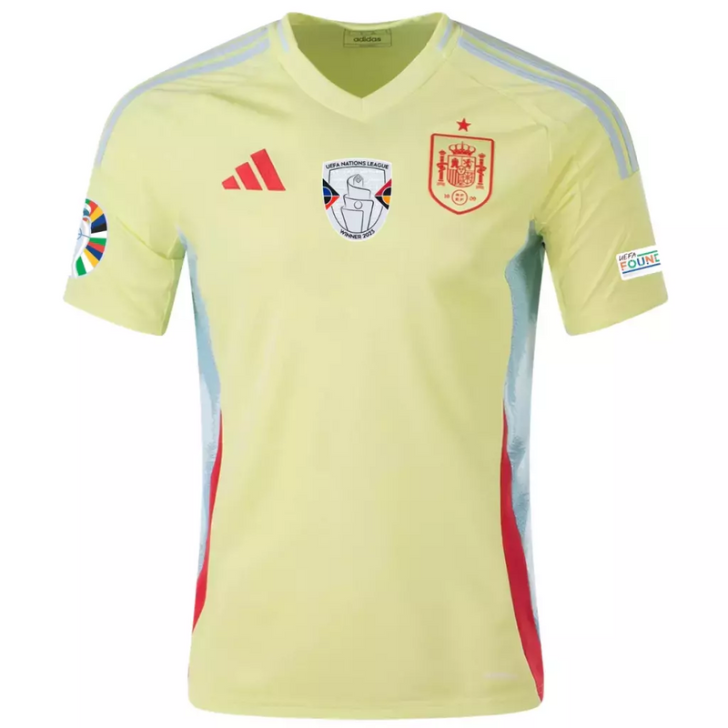 Camiseta España Segunda Equipacion 24/25 con Patches UEFA y Nations League- Jugador