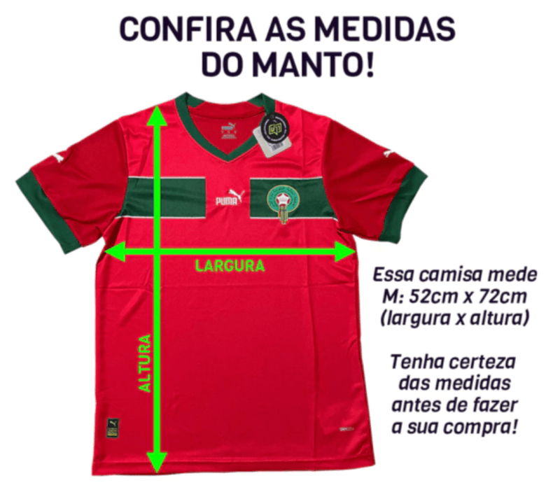 Camisa Seleccion Marrocos I 2022 Puma - Rojo