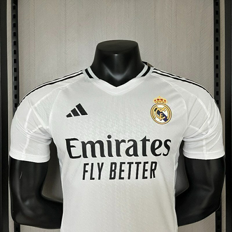 Camiseta Real Madrid Primeira Equipacion 24/25 - Con Patch UCL 15 - Jugador