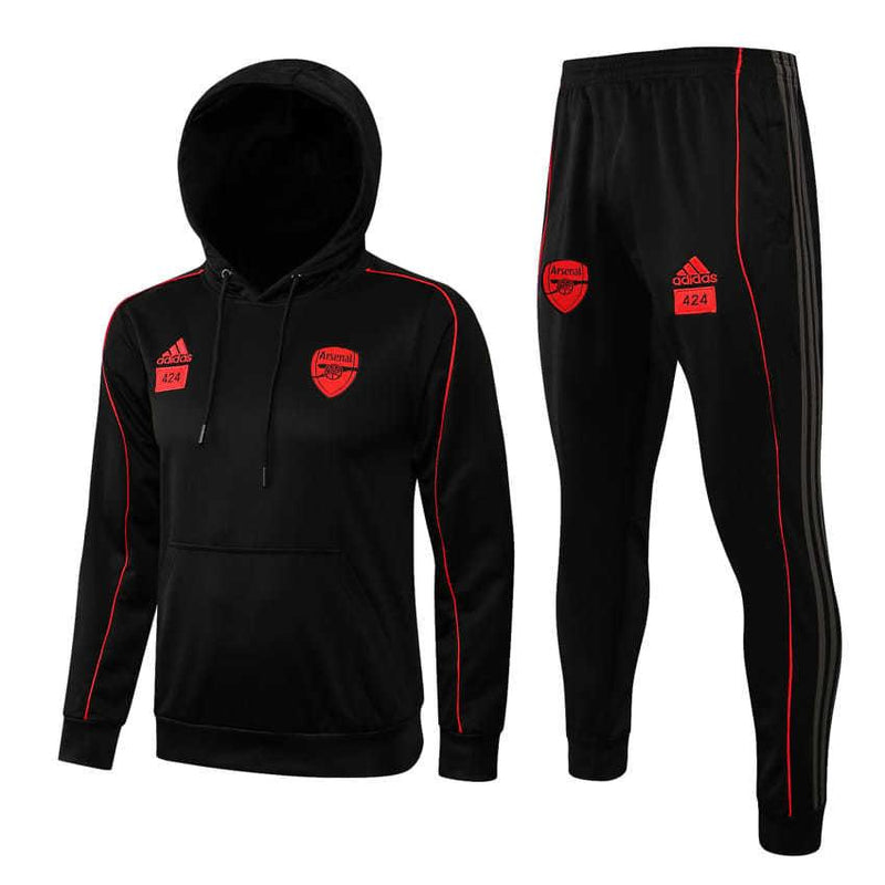 Conjunto de Entrenamiento Arsenal 21/22 Negro - Con capucha