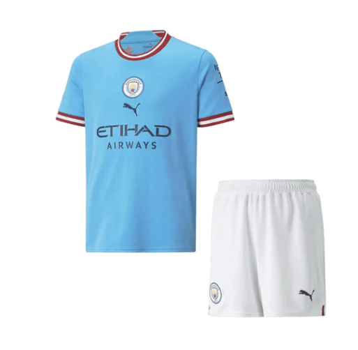 Camiseta y Pantalones para niños - Manchester City 22/23 - Azul