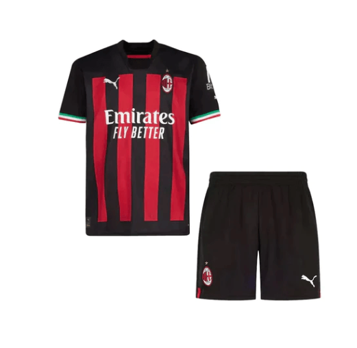 Camiseta y Pantalones para niños - Milan 22/23 - Negro/Rojo