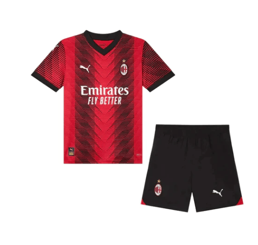 Camiseta y Pantalones para niños - Milan 23/24 - Rojo e Negro