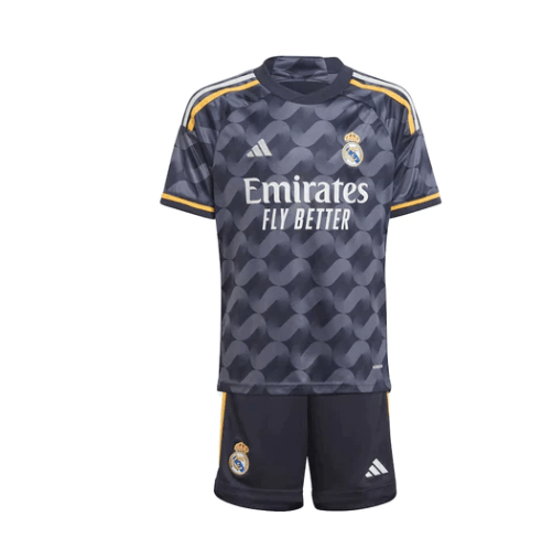 Camiseta y Pantalones para niños Real Madrid Segunda Equipacion 23/24 - Negro