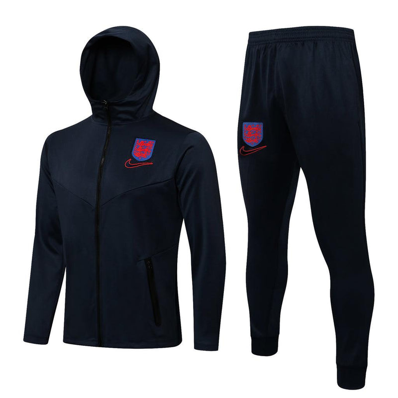 Conjunto de Entrenamiento Inglaterra 21/22 Azul Oscuro - Con capucha