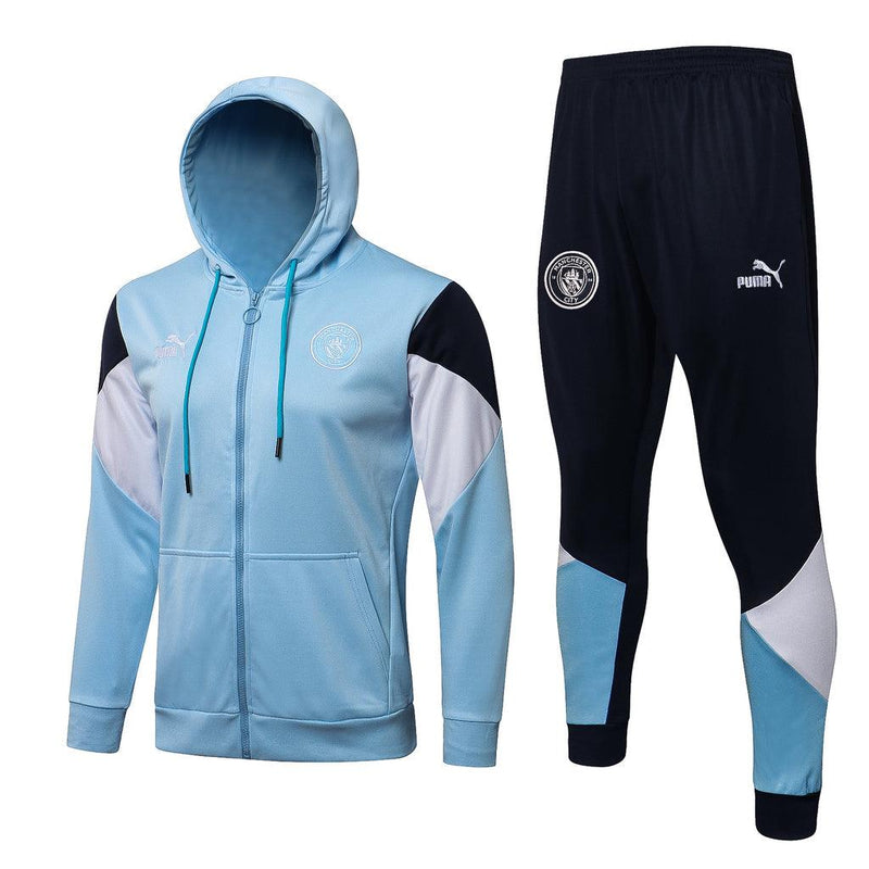 Conjunto de Entrenamiento Manchester City 21/22 Azul - Con capucha