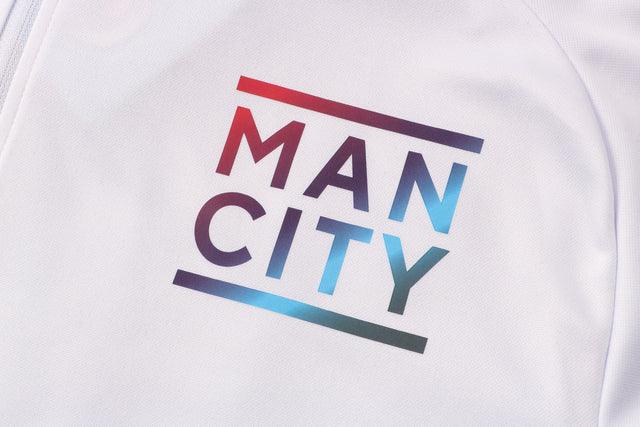 Conjunto de Entrenamiento Manchester City 21/22 Blanco - Con Cierre