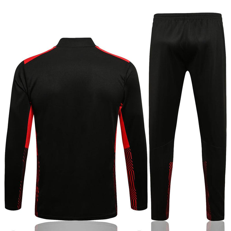 Conjunto de Entrenamiento Milan 21/22 Negro - Con Cierre