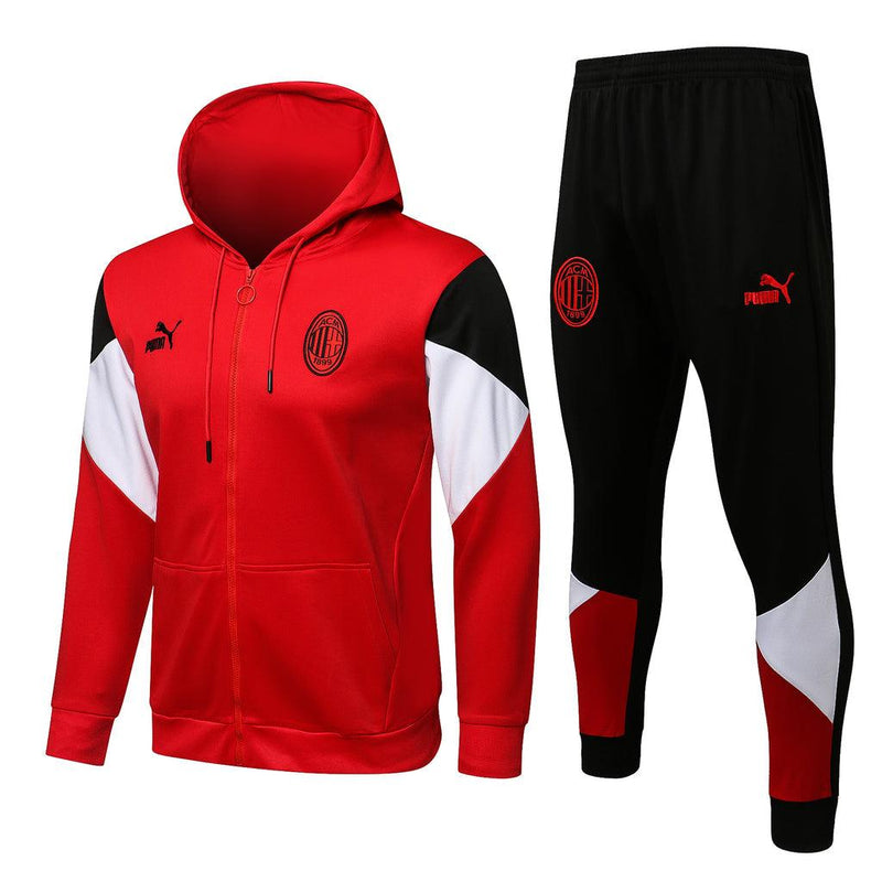 Conjunto de Entrenamiento Milan 21/22 Rojo - Con capucha