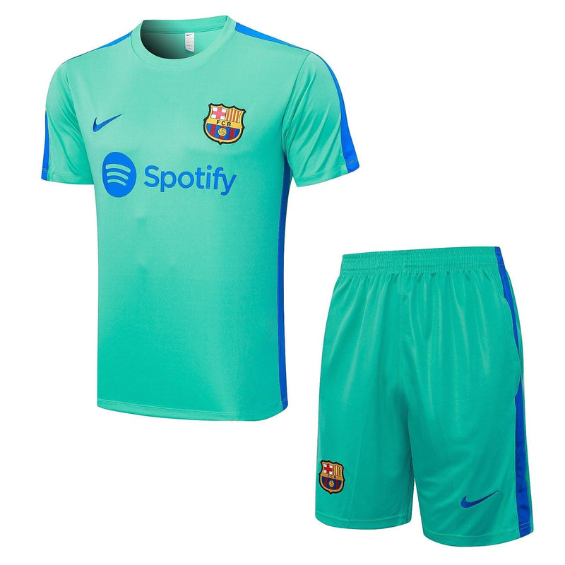 Camiseta y Pantalones cortos Barcelona - Verde/Azul