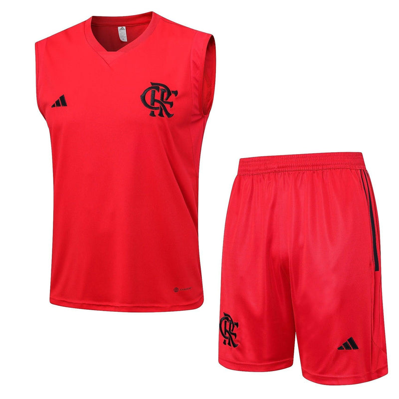 Conjunto sin Mangas Flamengo - Rojo e Negro