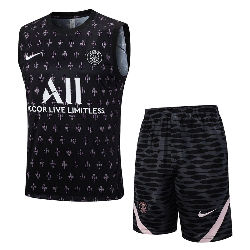 Conjunto sin Mangas Paris Saint Germain - Negro e Rosa