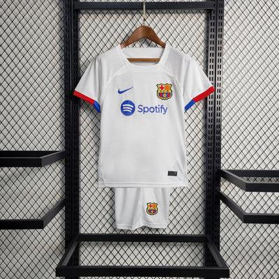 Camiseta y Pantalones para niños Barcelona 23/24 - Blanco