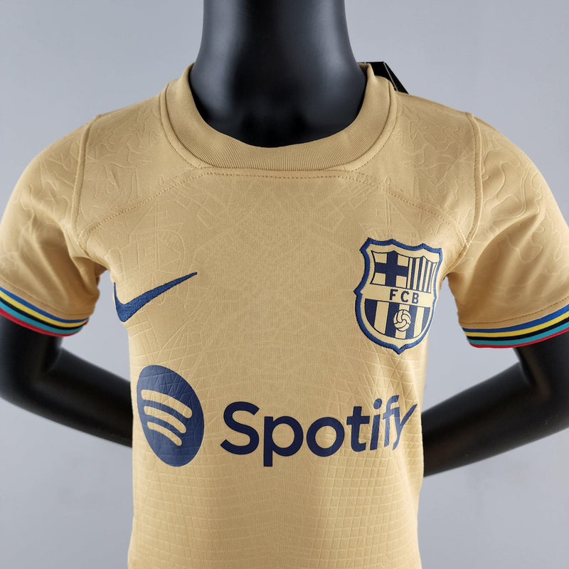 Camiseta y Pantalones para niños Barcelona Segunda Equipacion 22/23