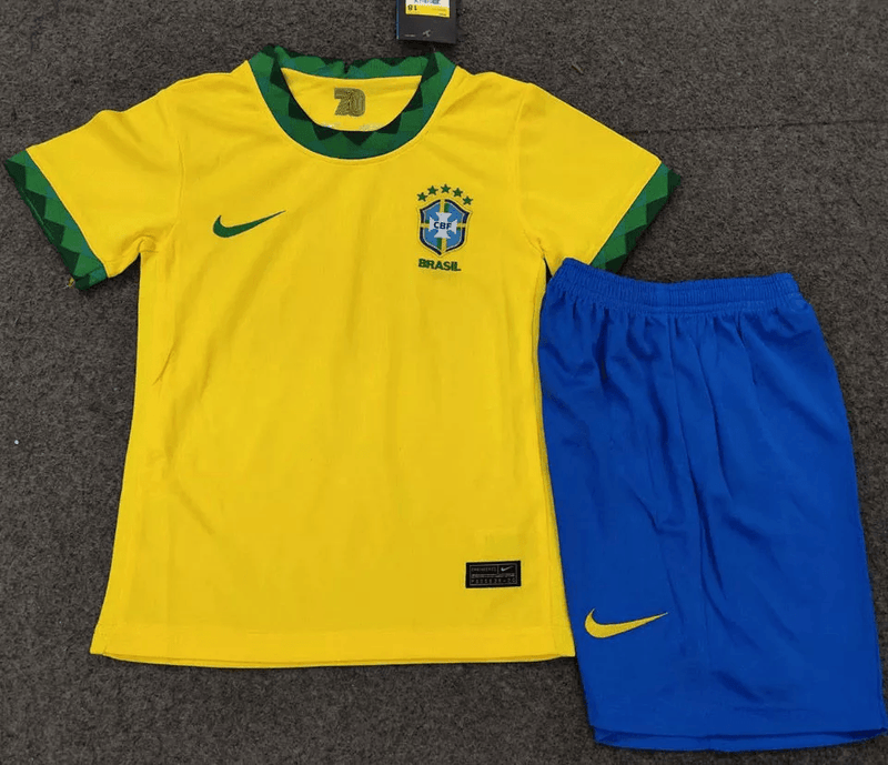 Camiseta y Pantalones para niños - Brasil 2021 - Amarillo