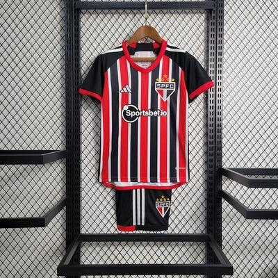 Camiseta y Pantalones para niños - São Paulo 23/24 - Negro/Rojo